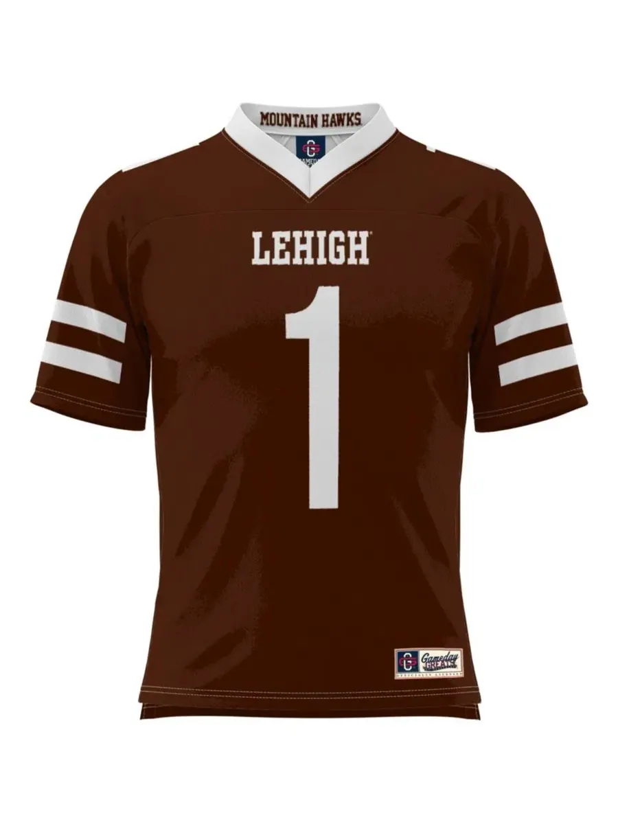Футболка с длинным рукавом Lehigh Mountain Hawks Football Jersey Gameday Greats — изображение 2 из 3, коричневый