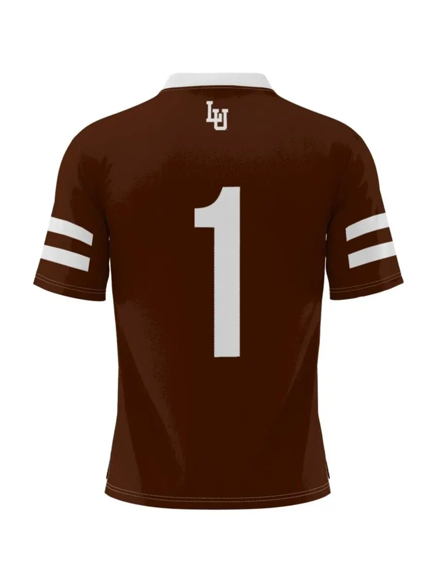 Футболка с длинным рукавом Lehigh Mountain Hawks Football Jersey Gameday Greats — изображение 3 из 3, коричневый
