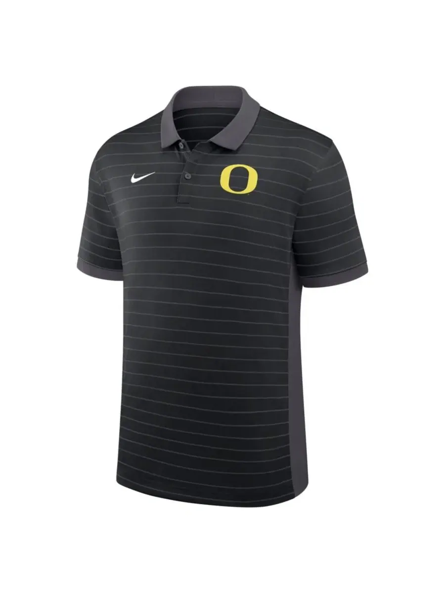 Поло Dri-FIT с полосами Victory Stripe, модель 2026 Early Season Coaches Sideline Nike — изображение 2 из 3, черный серый