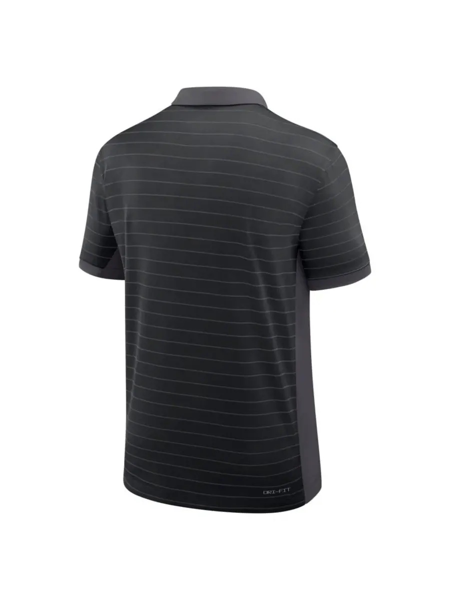 Поло Dri-FIT с полосами Victory Stripe, модель 2026 Early Season Coaches Sideline Nike — изображение 3 из 3, черный серый