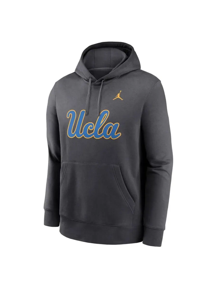 Толстовка-худи с флисовой подкладкой с принтом UCLA Bruins, модель Primetime Club Fleece Pullover — изображение 3 из 3, серый