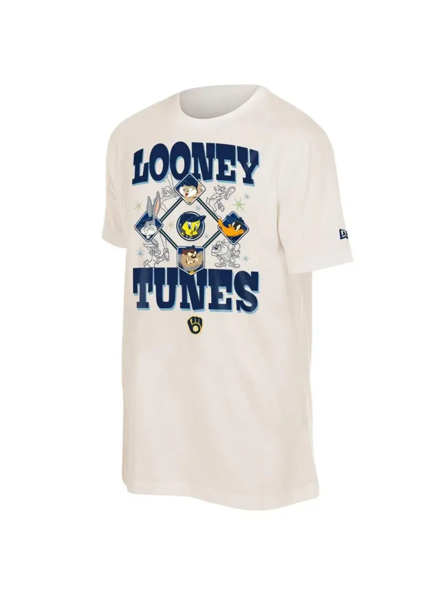 Футболка с принтом Milwaukee Brewers Looney Tunes New Era