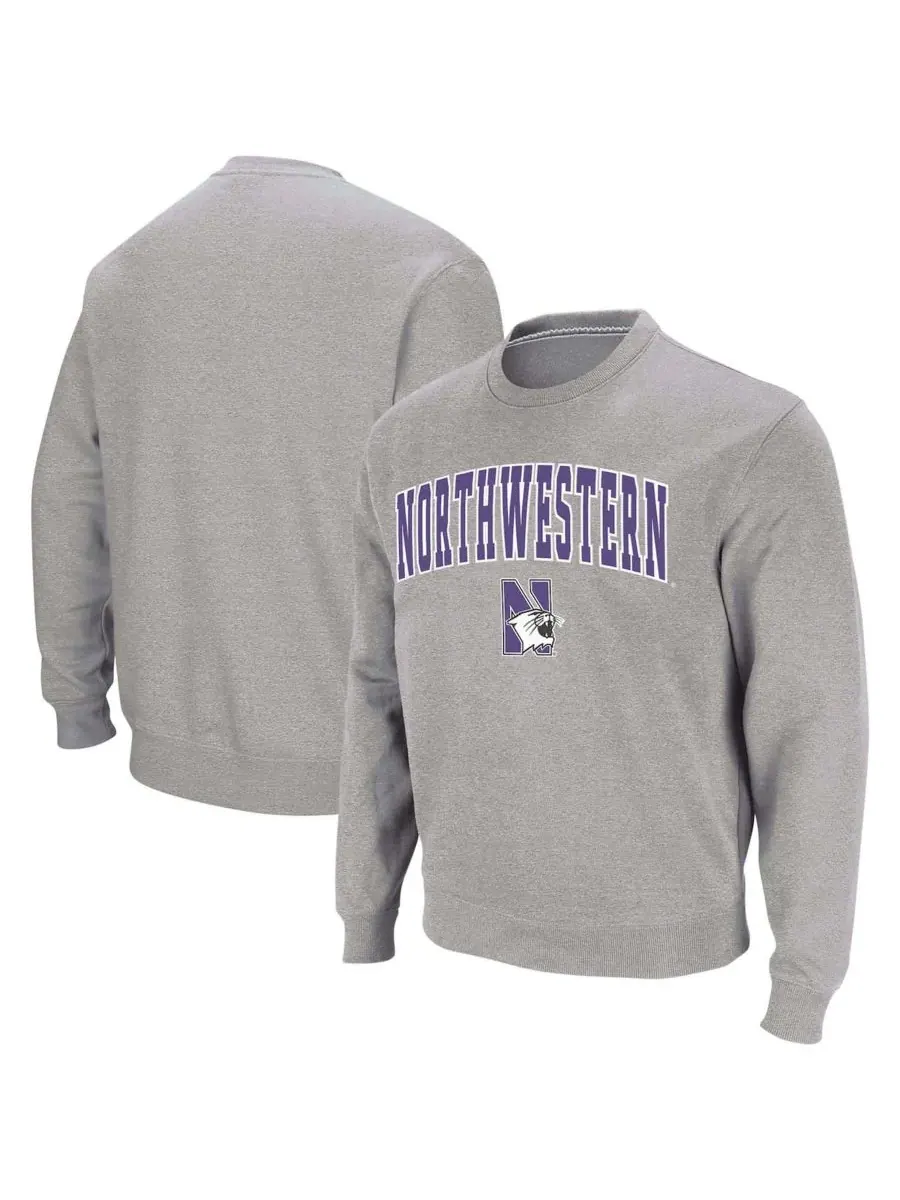 Мужская толстовка с круглым вырезом и логотипом команды Northwestern Wildcats Colosseum