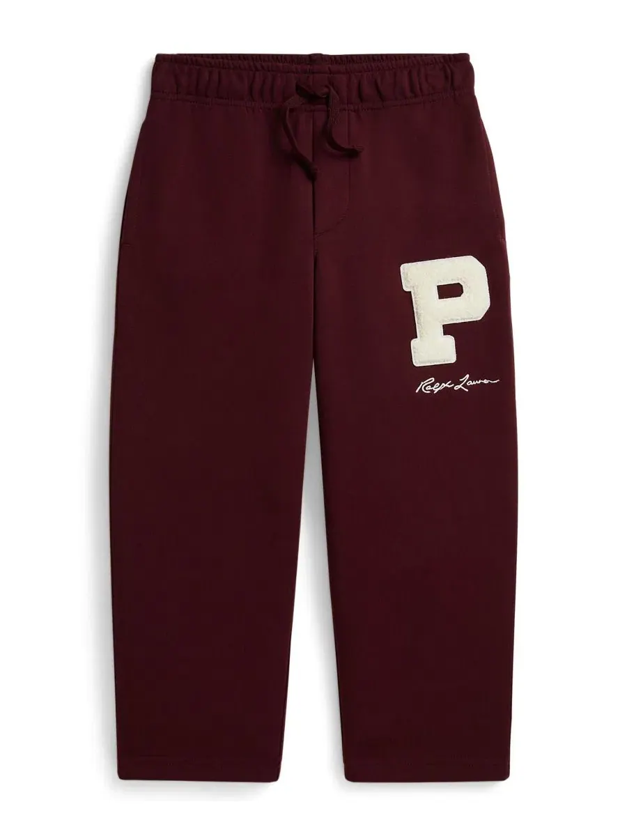 Спортивные брюки из двойного трикотажа с патчем P Ralph Lauren, Rich Ruby