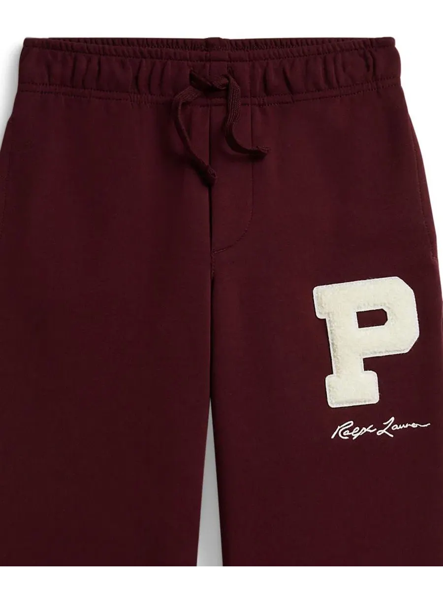 Спортивные брюки из двойного трикотажа с патчем P Ralph Lauren, Rich Ruby — изображение 3 из 3