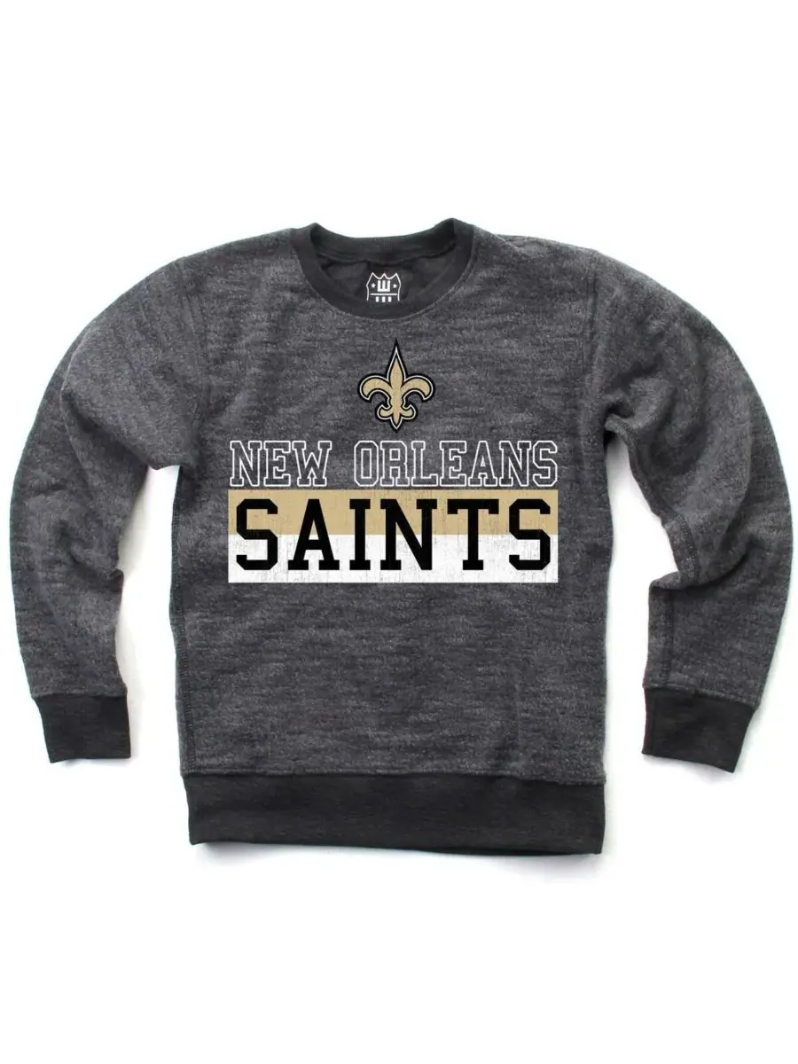 Wes & Willy Толстовка Wes Willy Big Boys and Girls Black New Orleans Saints Reversible Fleece — изображение 3 из 3, черный