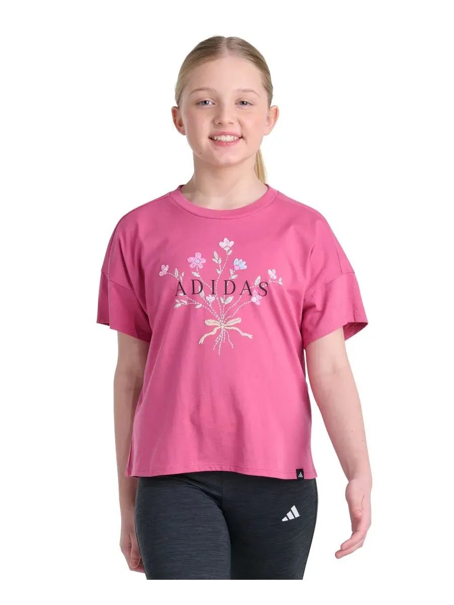 Футболка с принтом adidas, Dual Magenta