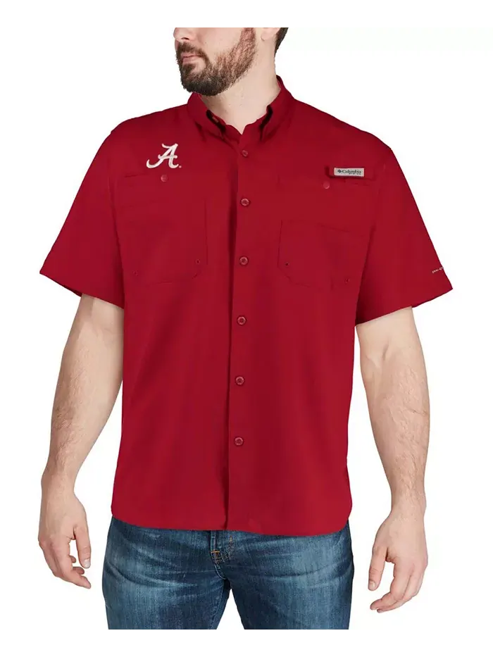 Мужская рубашка Alabama Crimson Tide PFG Tamiami Columbia