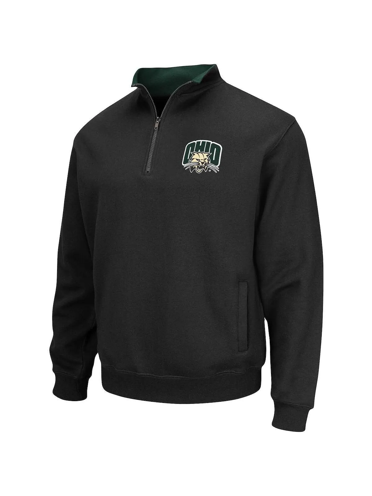 Мужская черная куртка ohio bobcats tortugas logo с молнией на четверть Colosseum — изображение 3 из 4, черный