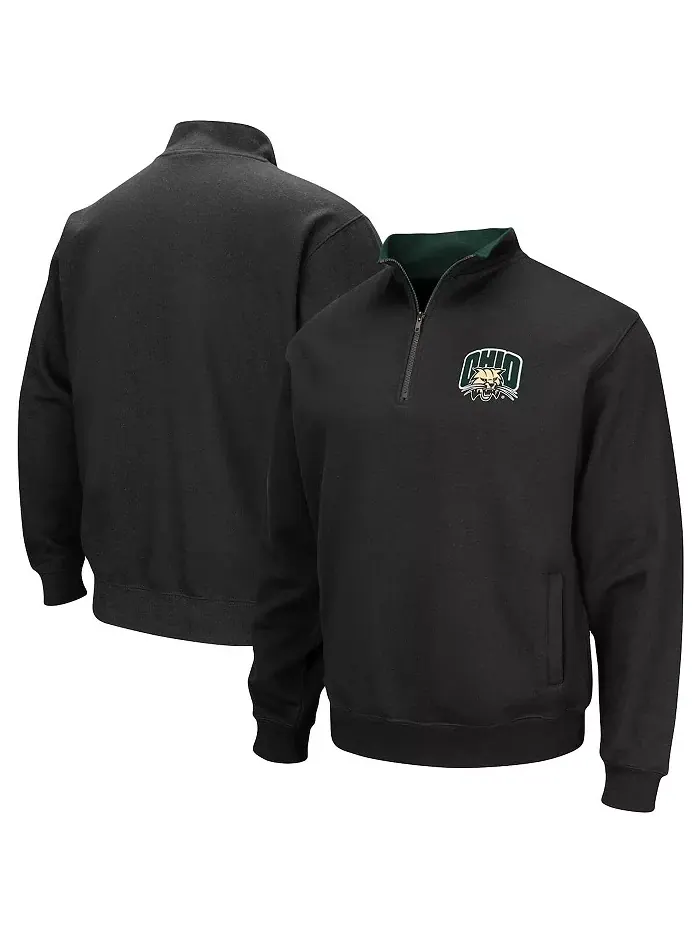 Толстовка Men's Black Ohio Bobcats Tortugas Logo Quarter-Zip Jacket Colosseum — изображение 1 из 4