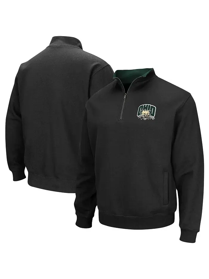 Толстовка Men's Black Ohio Bobcats Tortugas Logo Quarter-Zip Jacket Colosseum — изображение 2 из 4