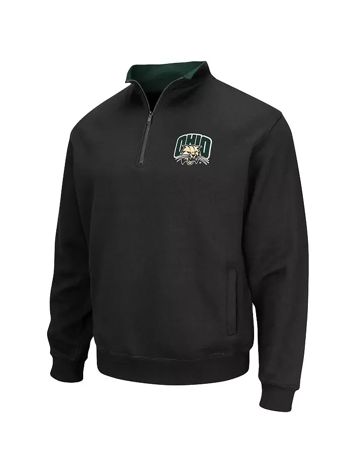 Толстовка Men's Black Ohio Bobcats Tortugas Logo Quarter-Zip Jacket Colosseum — изображение 3 из 4