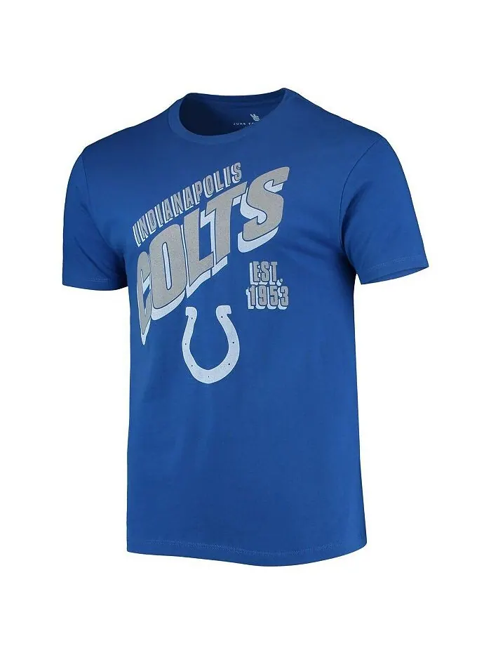 Мужская футболка Royal Indianapolis Colts с наклоном Junk Food — изображение 2 из 2, королевский
