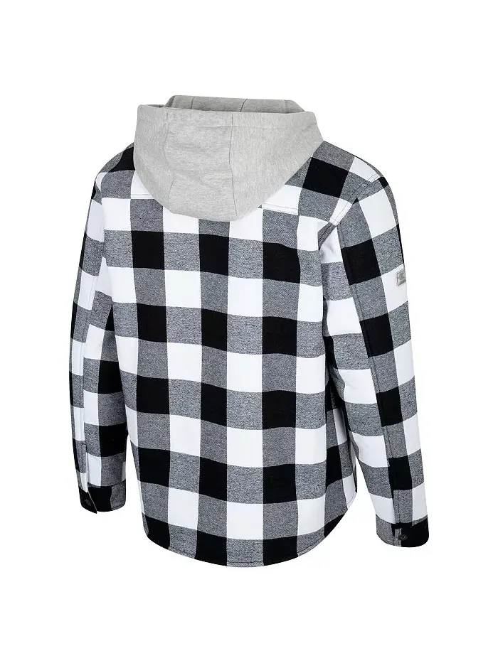 Мужская черно-белая куртка Buffalo Plaid LSU Tigers на молнии Colosseum — изображение 3 из 3