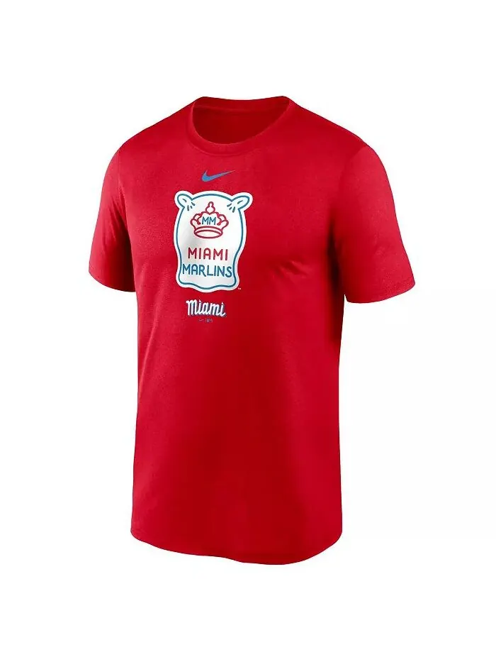 Мужская красная футболка с логотипом Miami Marlins City Connect Nike — изображение 3 из 4
