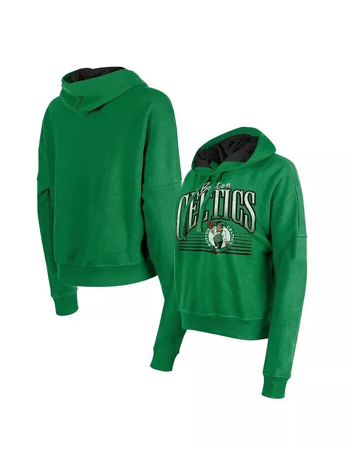 Женская толстовка с капюшоном Kelly Green Boston Celtics с капюшоном New Era