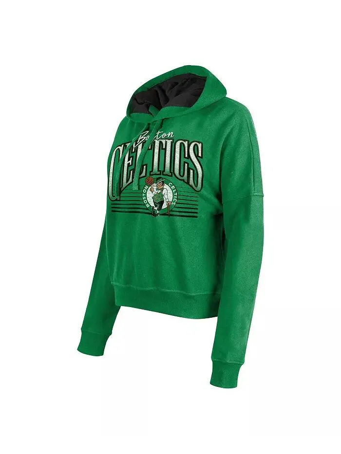Женская толстовка с капюшоном Kelly Green Boston Celtics с капюшоном New Era — изображение 3 из 3
