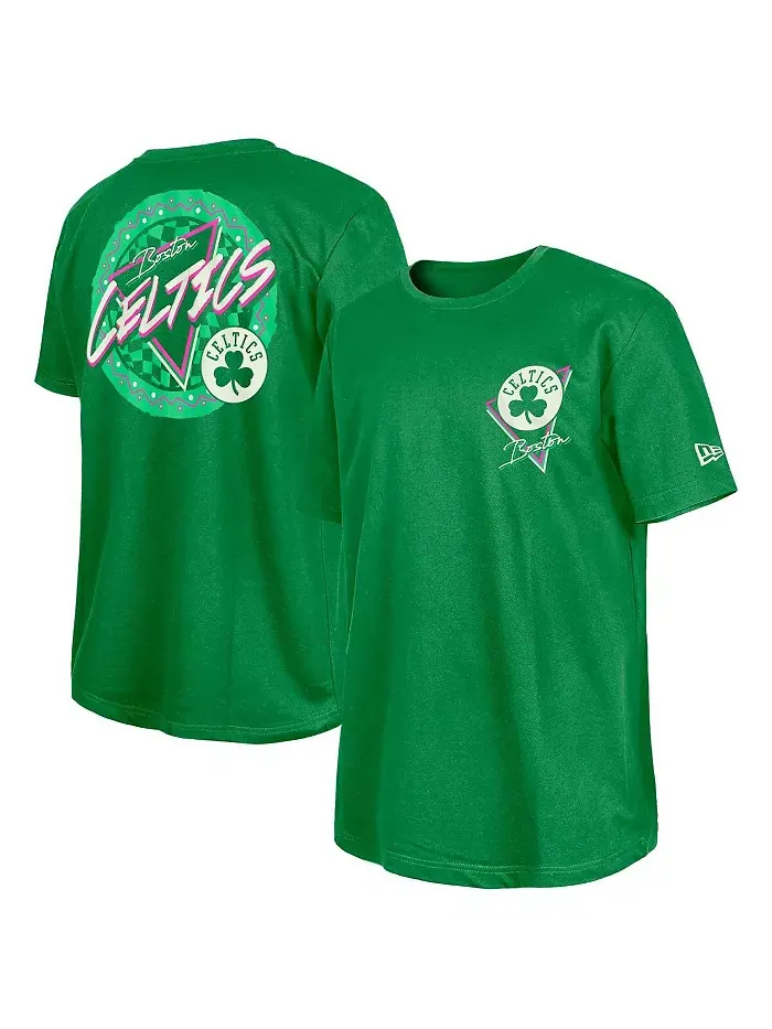 Мужская зеленая футболка Boston Celtics с эффектом свечения в темноте New Era