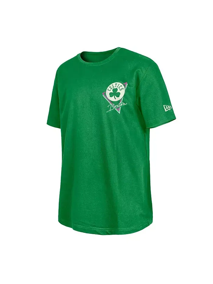 Мужская зеленая футболка Boston Celtics с эффектом свечения в темноте New Era — изображение 2 из 3