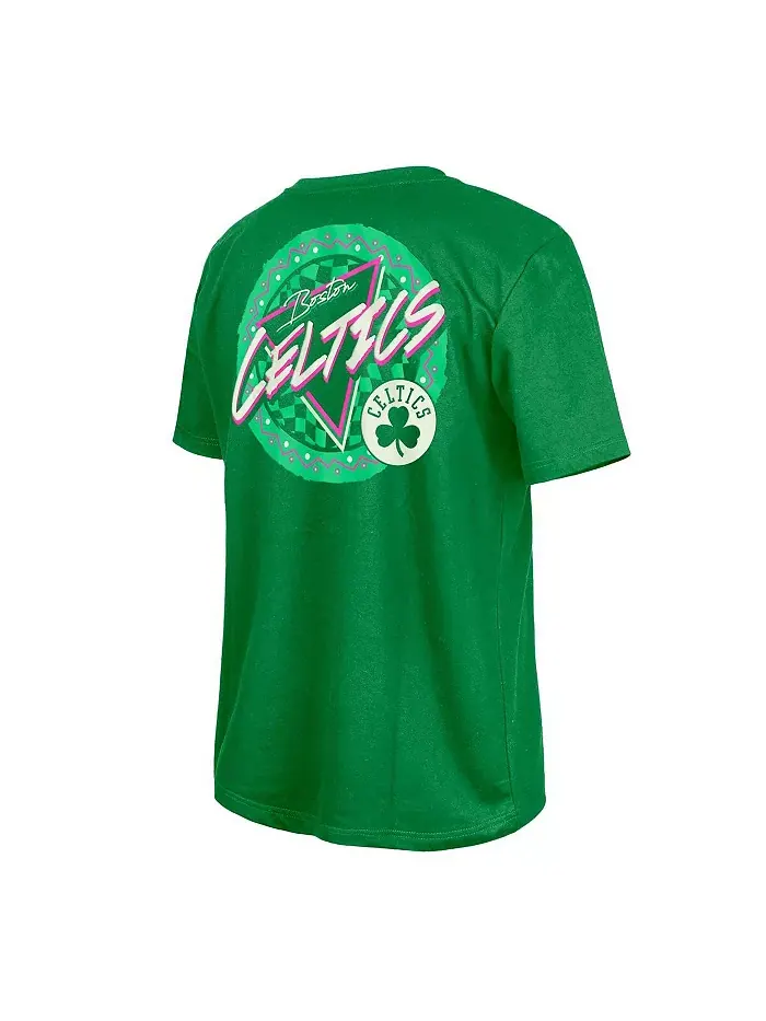 Мужская зеленая футболка Boston Celtics с эффектом свечения в темноте New Era — изображение 3 из 3