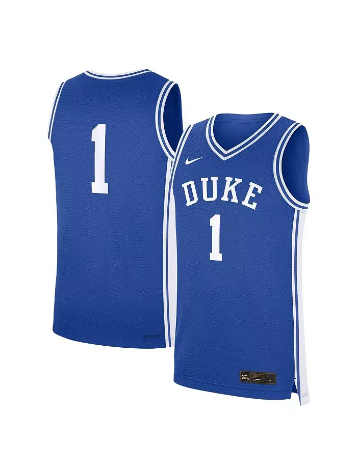 Мужская реплика дорожной футболки 1 Royal Duke Blue Devils Nike