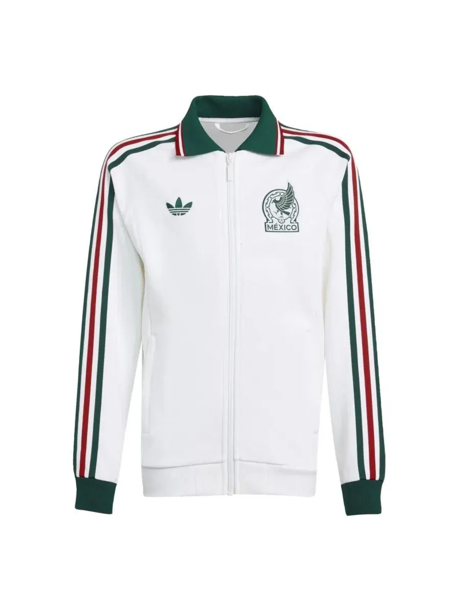 Детская куртка-бомбер с длинным рукавом, с эмблемой сборной Мексики adidas — изображение 2 из 2, белый