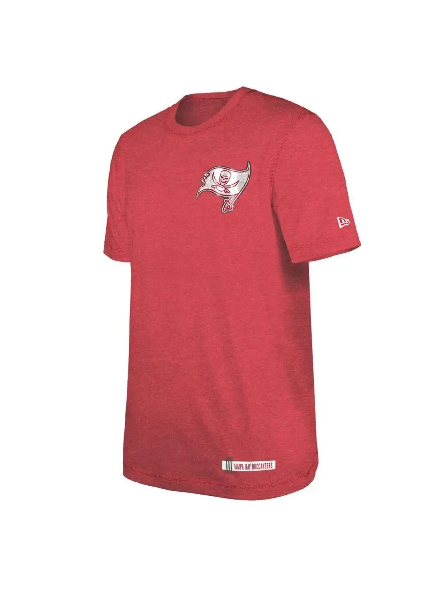 New Era Мужская футболка Tampa Bay Buccaneers 2024 NFL Training Camp цвета светло-красный меланж — изображение 4 из 4