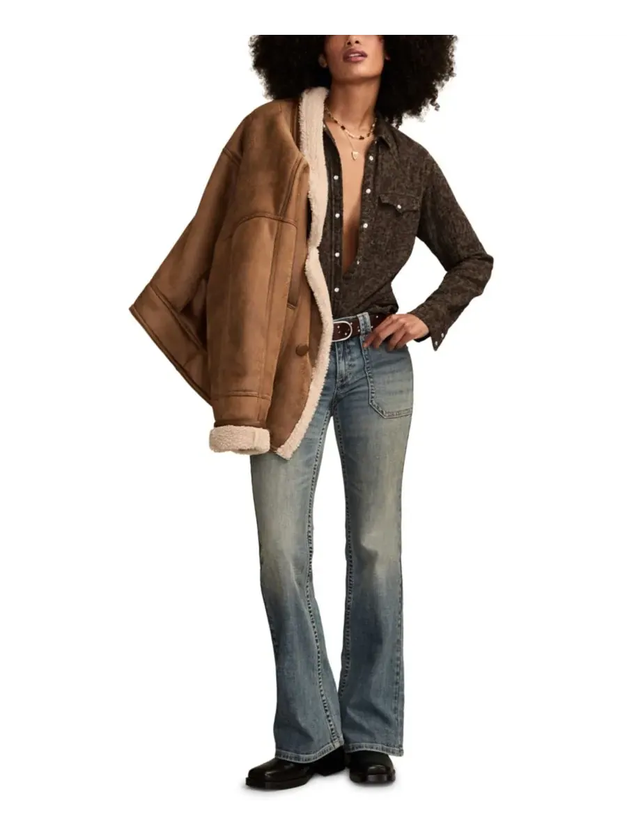 Женские джинсы-клеш с низкой посадкой Lucky Brand, Heart Breaker Wash — изображение 4 из 6