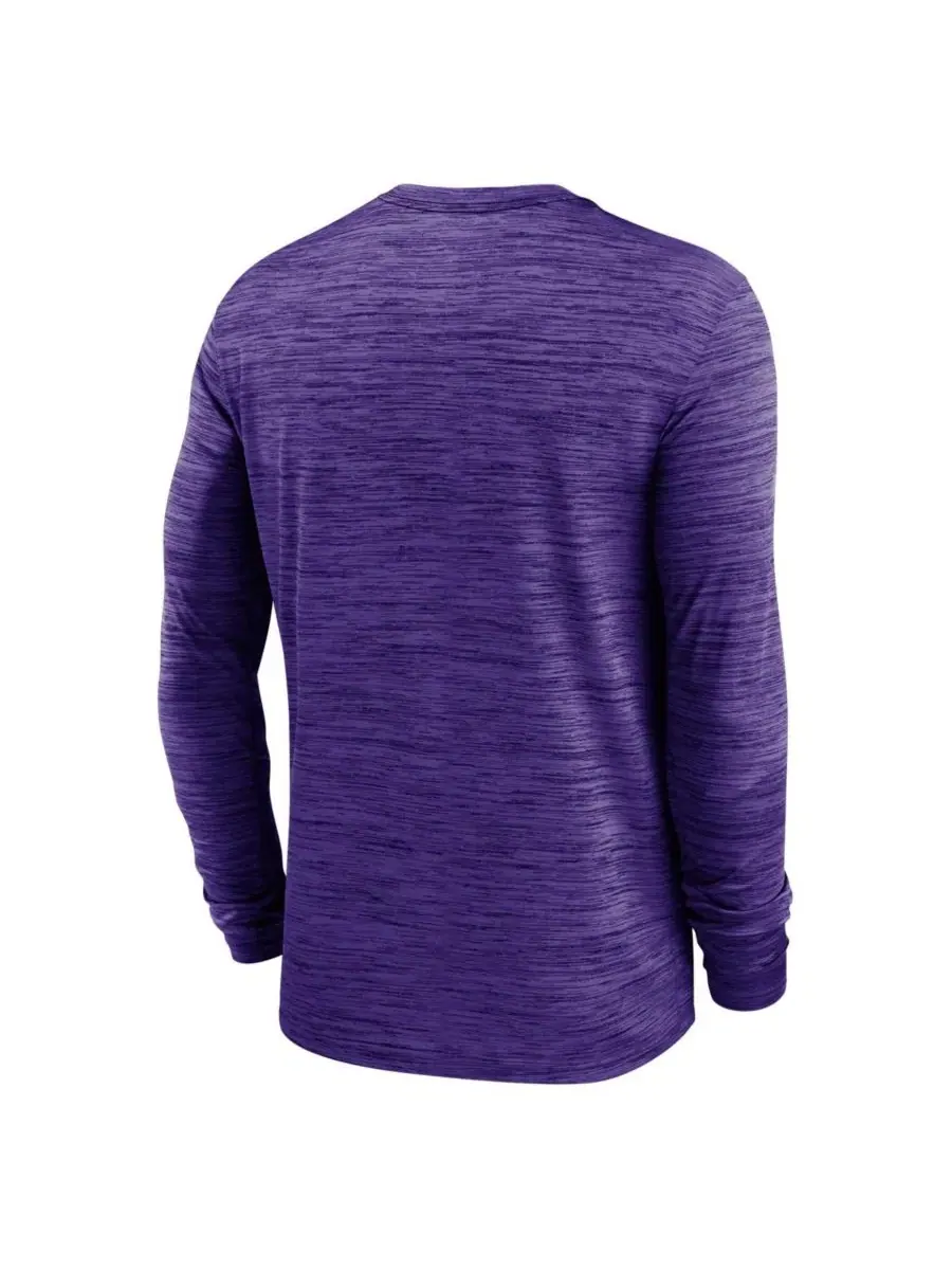 Футболка с длинным рукавом Sideline Velocity Dri-FIT Nike — изображение 3 из 3, фиолетовый