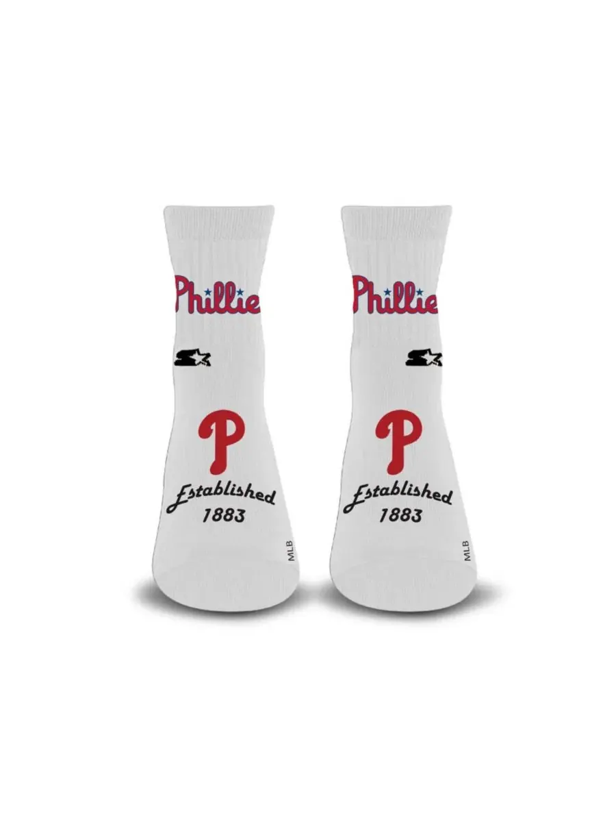 Носки с принтом команды Philadelphia Phillies, модель Established Stencil Quarter Socks Starter
