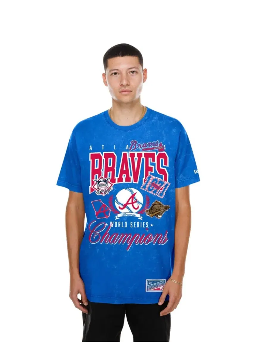 Футболка с принтом Atlanta Braves Mineral Wash New Era