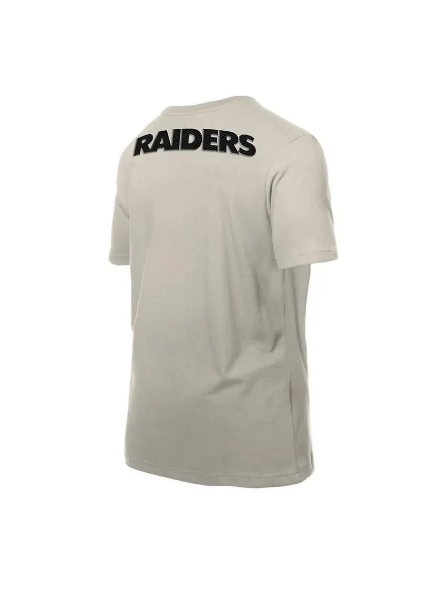 Футболка с эмблемами команды New Era Las Vegas Raiders — изображение 3 из 4, светлый бежевый
