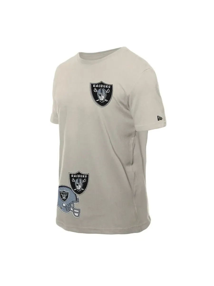 Футболка с эмблемами команды New Era Las Vegas Raiders — изображение 4 из 4, светлый бежевый