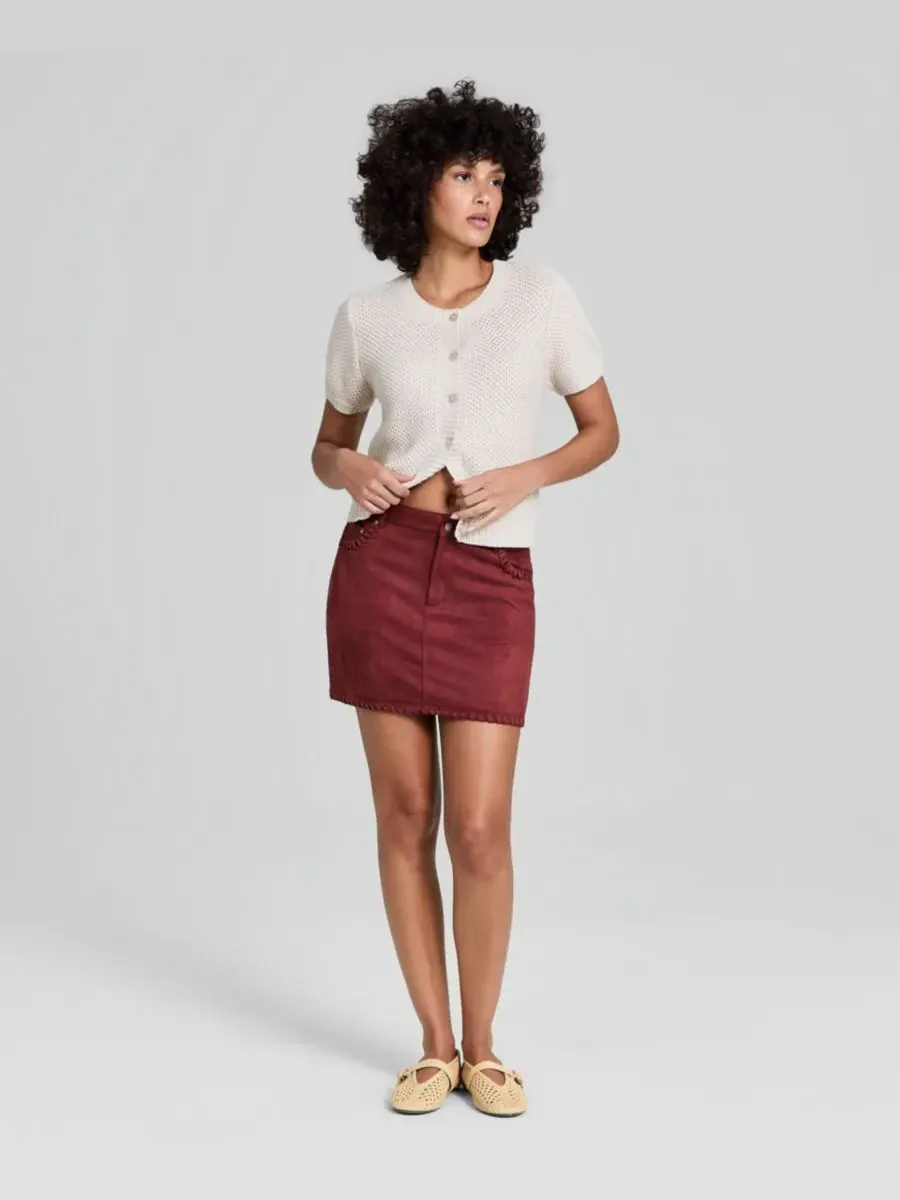 Женская мини-юбка из искусственной замши And Now This, Soft Sienna