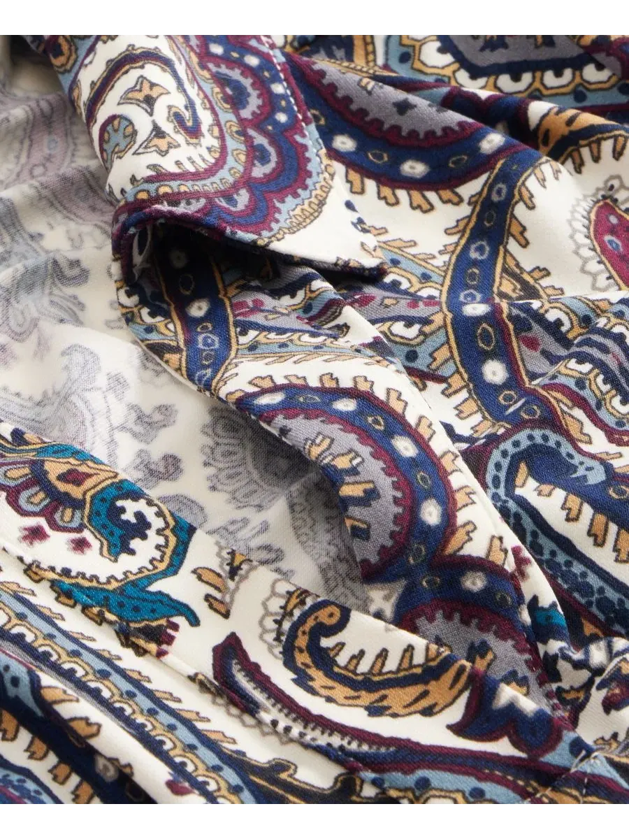 Блуза с воротником Джонни и длинным рукавом, модель Petite Paisley I.N.C. International Concepts — изображение 6 из 6
