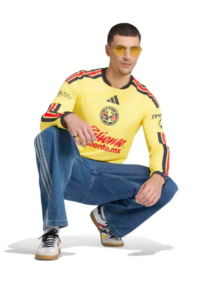 Футболка с длинным рукавом Club America 2026/27 Home Replica adidas — изображение 3 из 7, желтый