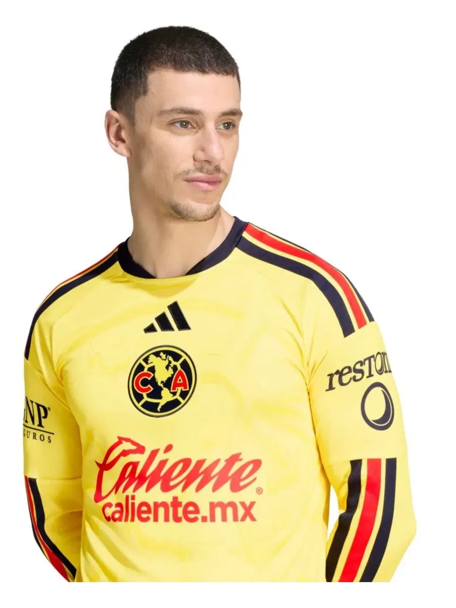 Футболка с длинным рукавом Club America 2026/27 Home Replica adidas — изображение 4 из 7, желтый