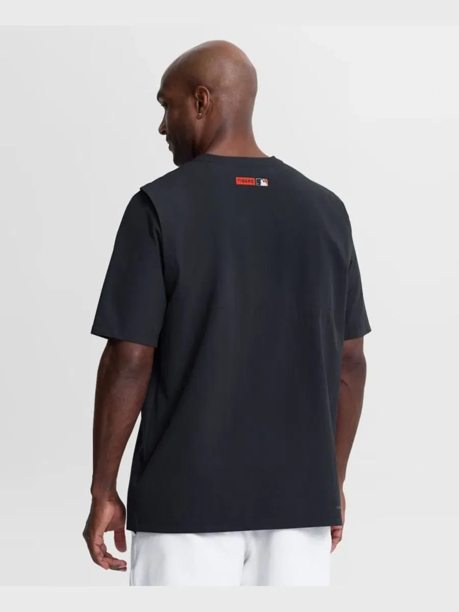 Ветровка-поло с четверть-молнией Dri-FIT Detroit Tigers Nike — изображение 4 из 5, темно-синий