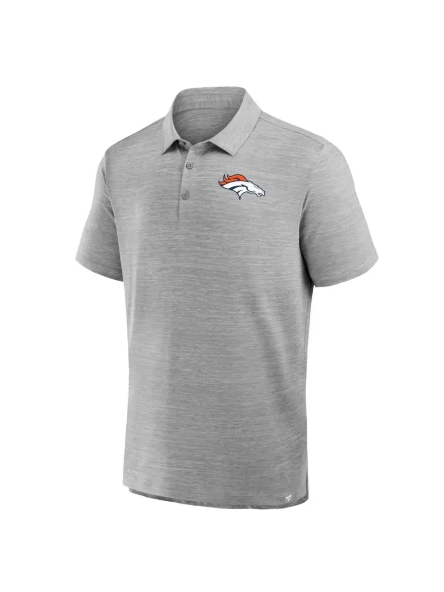 Футболка-поло с коротким рукавом Denver Broncos Clutch Fanatics — изображение 2 из 3, серый
