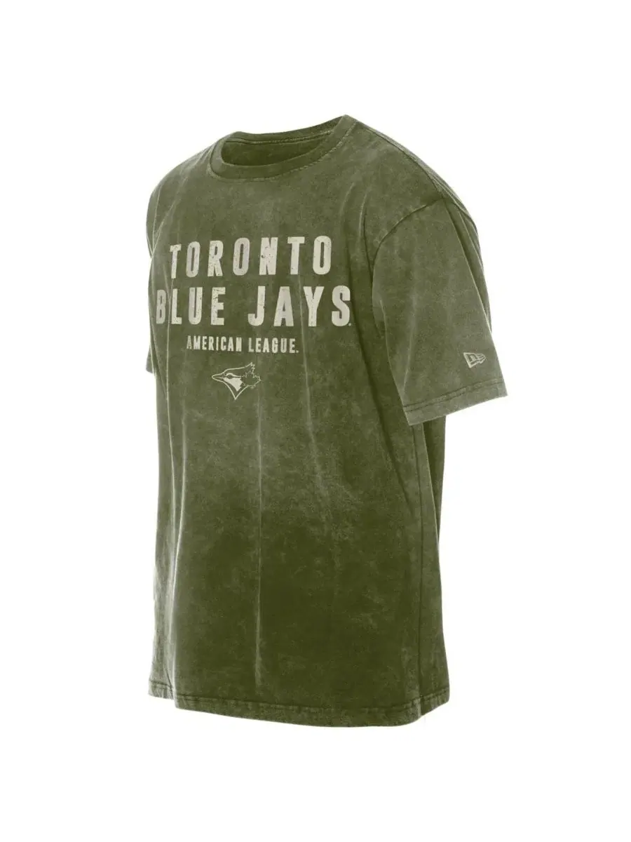 Футболка с коротким рукавом и принтом Toronto Blue Jays 2026 Armed Forces Day New Era — изображение 3 из 4, оливковый