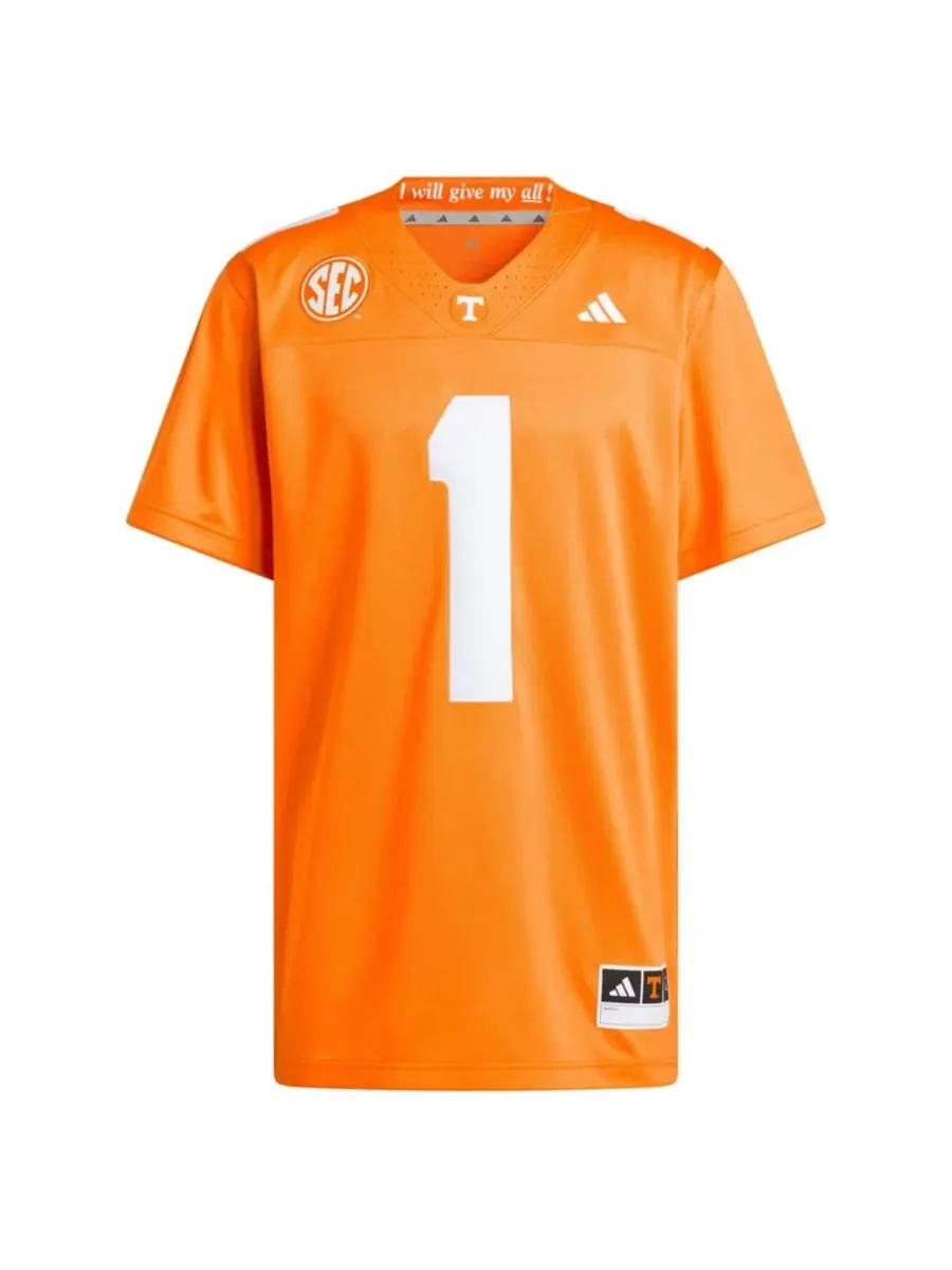 Мужская футболка-джерси Tennessee Volunteers Home Premier adidas — изображение 2 из 5, оранжевый