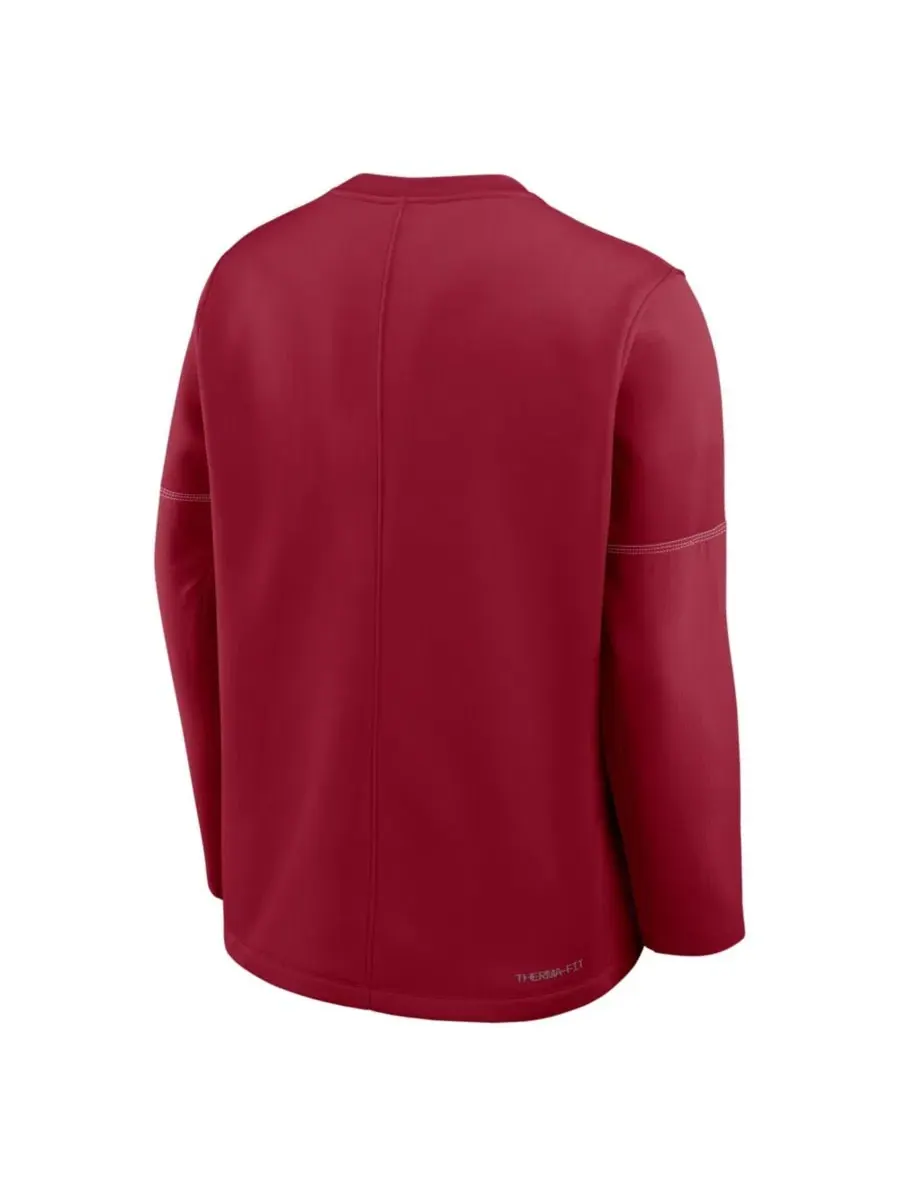 Лонгслив с длинным рукавом Oklahoma Sooners 2026 Sideline Coaches Therma-FIT Jordan — изображение 3 из 3, белый