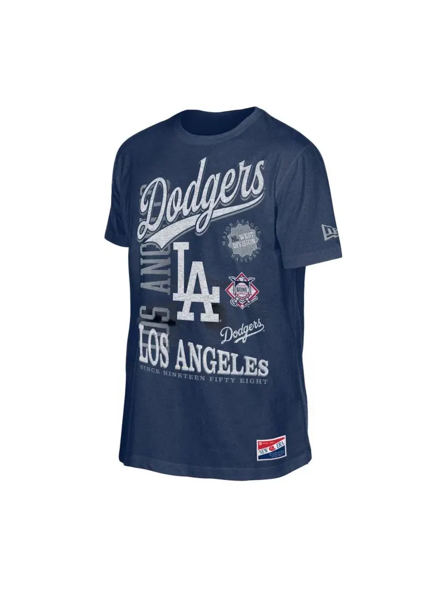 Футболка оверсайз с принтом Los Angeles Dodgers New Era — изображение 3 из 4, темно-синий