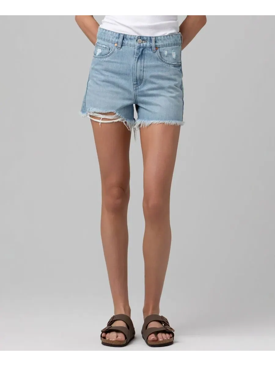 Шорты женские из хлопка с 5 карманами, 5 Pocket Styling Cotton Shorts BLANK NYC, Cold Wave — изображение 2 из 4