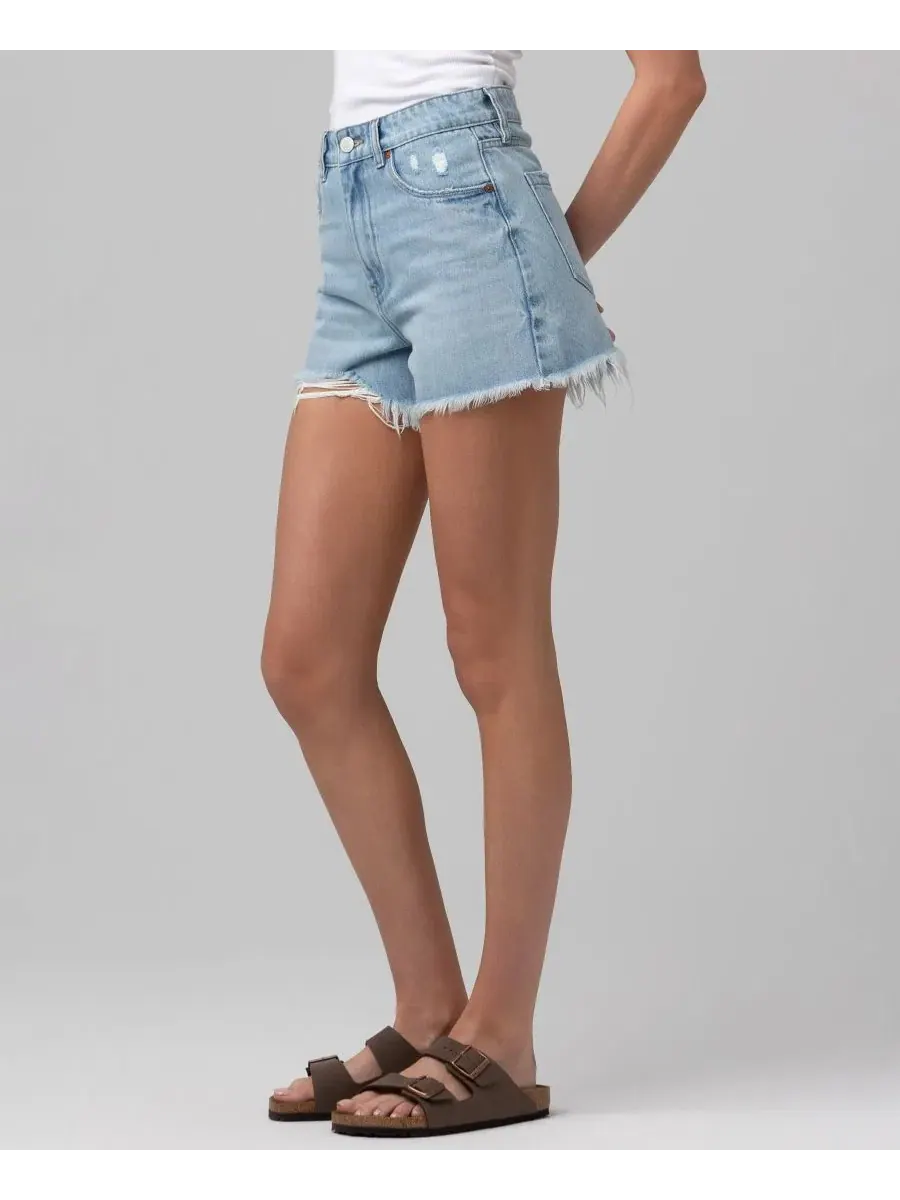 Шорты женские из хлопка с 5 карманами, 5 Pocket Styling Cotton Shorts BLANK NYC, Cold Wave — изображение 3 из 4