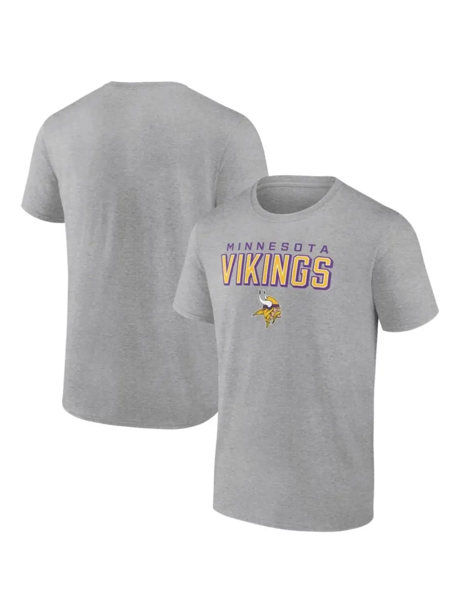 Футболка с коротким рукавом с графическим принтом Minnesota Vikings Fanatics Mto Label — серый
