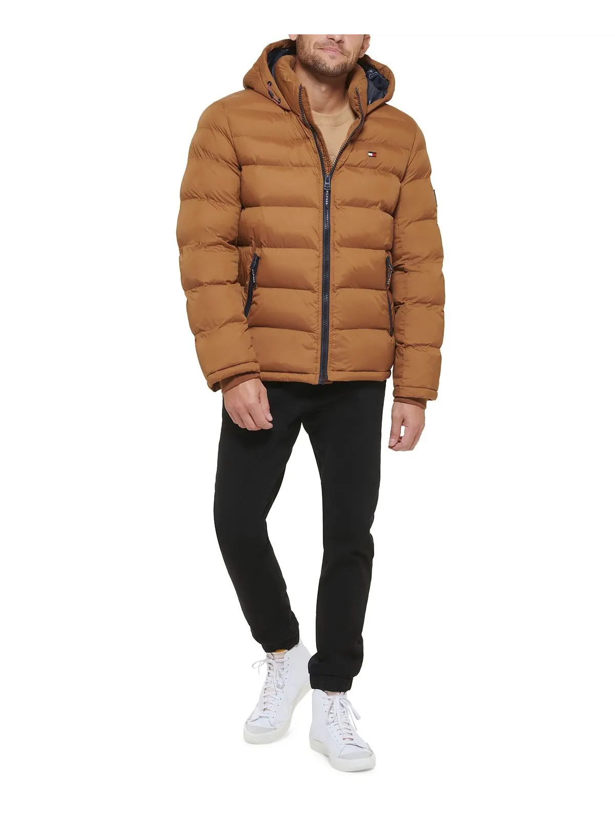 Мужской стеганый пуховик Tommy Hilfiger — изображение 5 из 5, коричневый