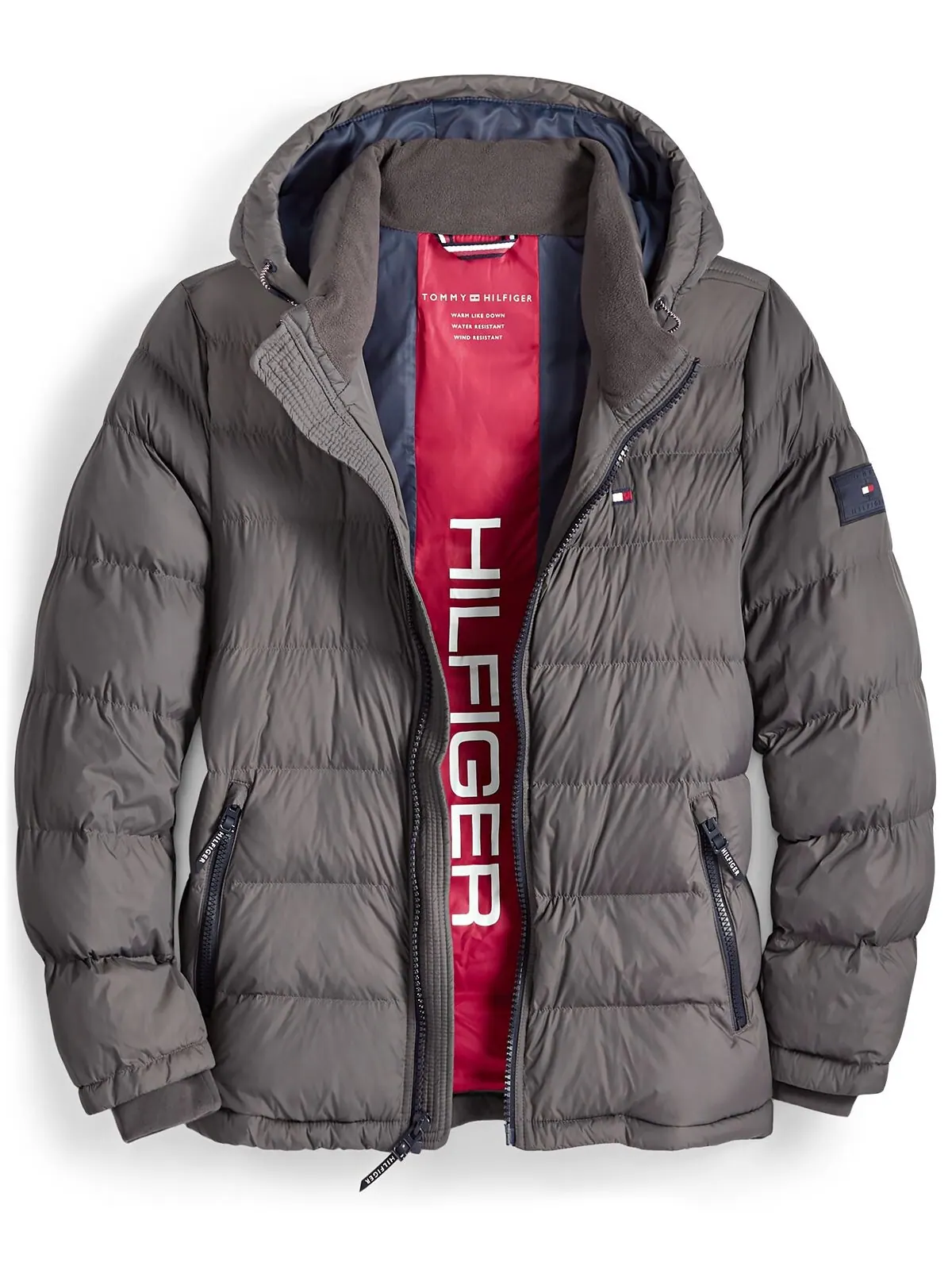 Мужской стеганый пуховик Tommy Hilfiger — изображение 1 из 5, темно-серый