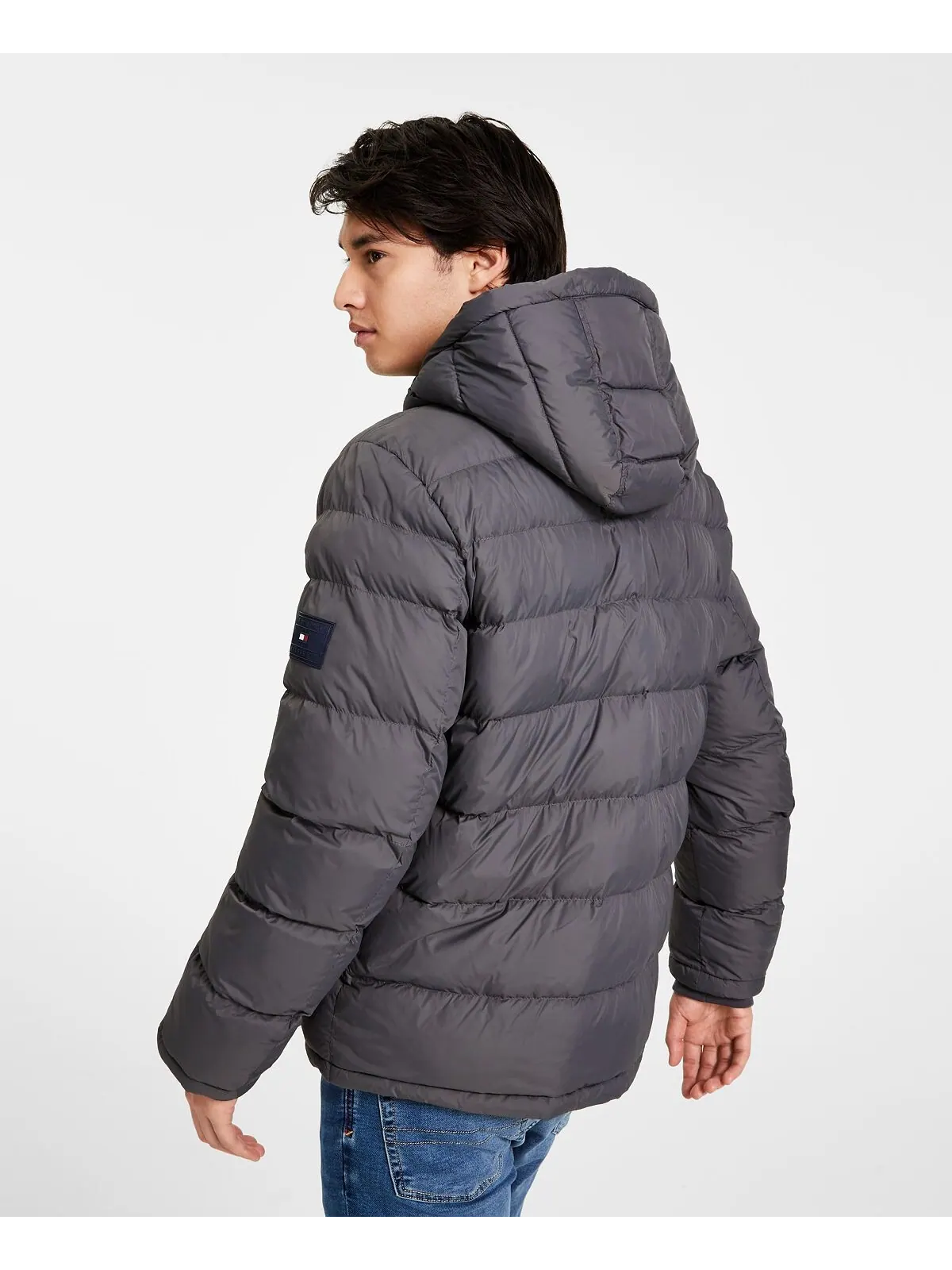 Мужской стеганый пуховик Tommy Hilfiger — изображение 3 из 5, темно-серый