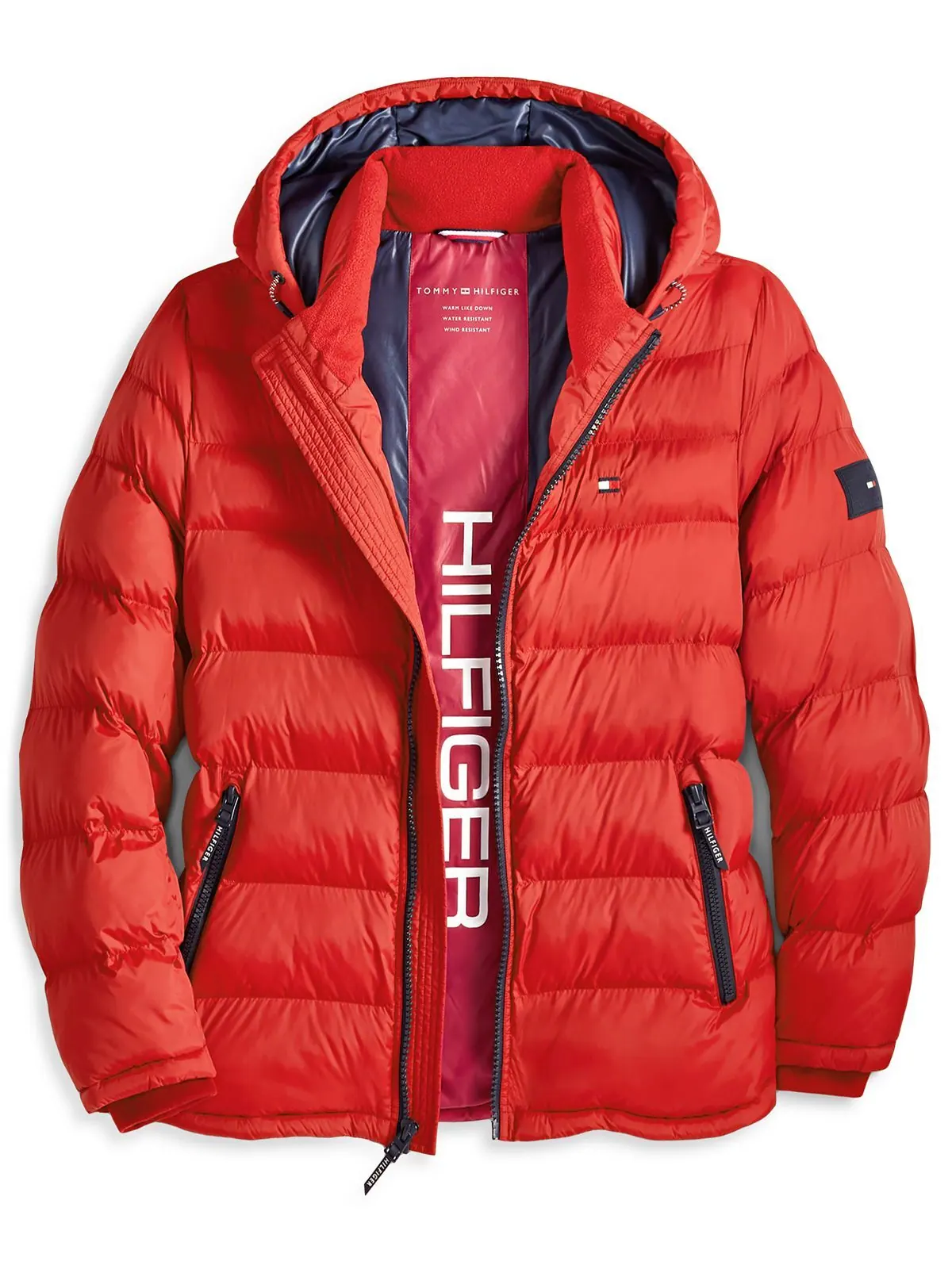 Куртка Tommy Hilfiger Quilted Puffe — изображение 1 из 6, оранжевый